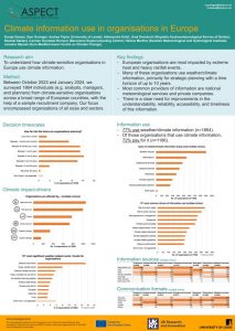 Climate information use in organisations in Europe